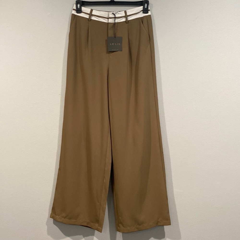 Lelis Collection Brown Wide Leg Loose Pants - Size Medium & Small